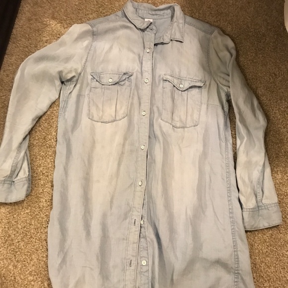 EUC Denim Shirtdress size 10 - Picture 1 of 3